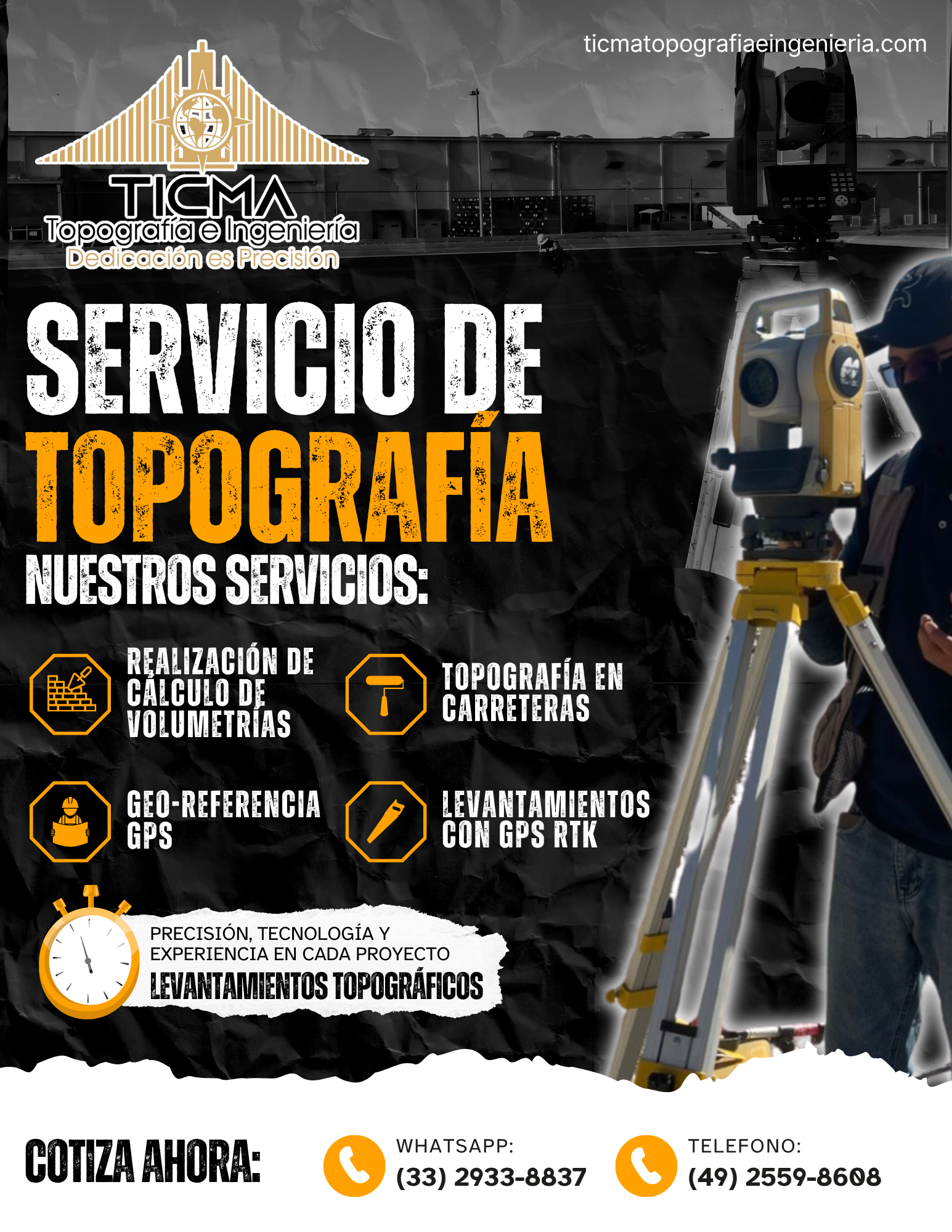 Servicios de topografía en minería