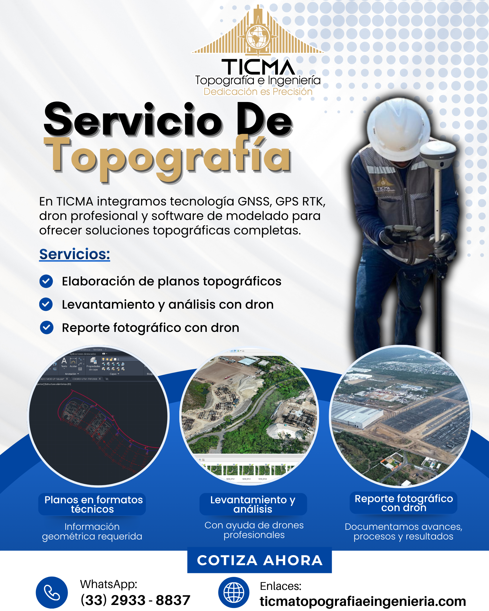 Servicios de topografía en minería