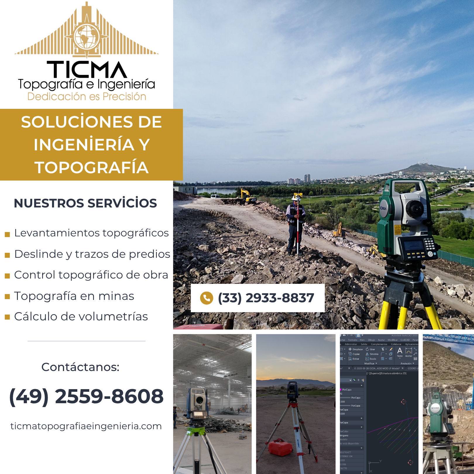 TICMA Topografía e Ingeniería: Levantamiento con drones y estaciones totales